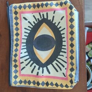 Vintage Eye Design Pouch with Zipper